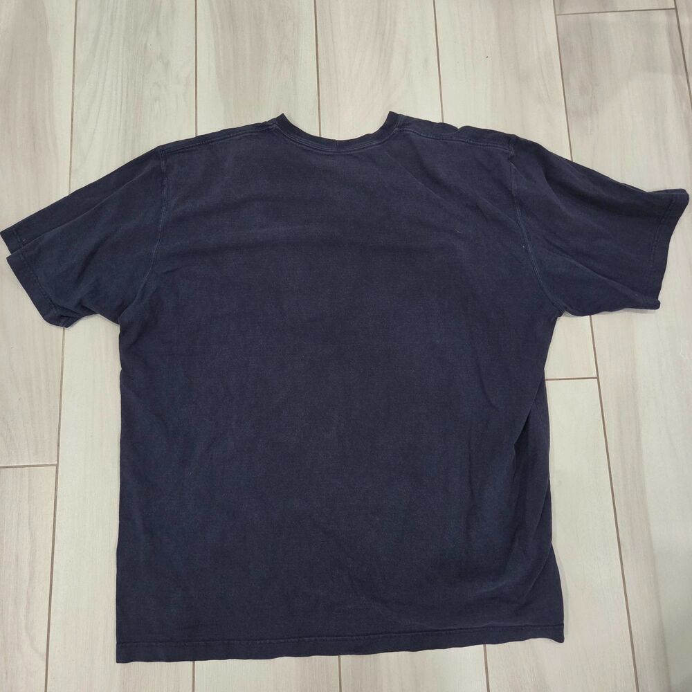 Carhartt Original Fit Pocket T Shirt 2XL Navy Blue Workwear Faded Tee